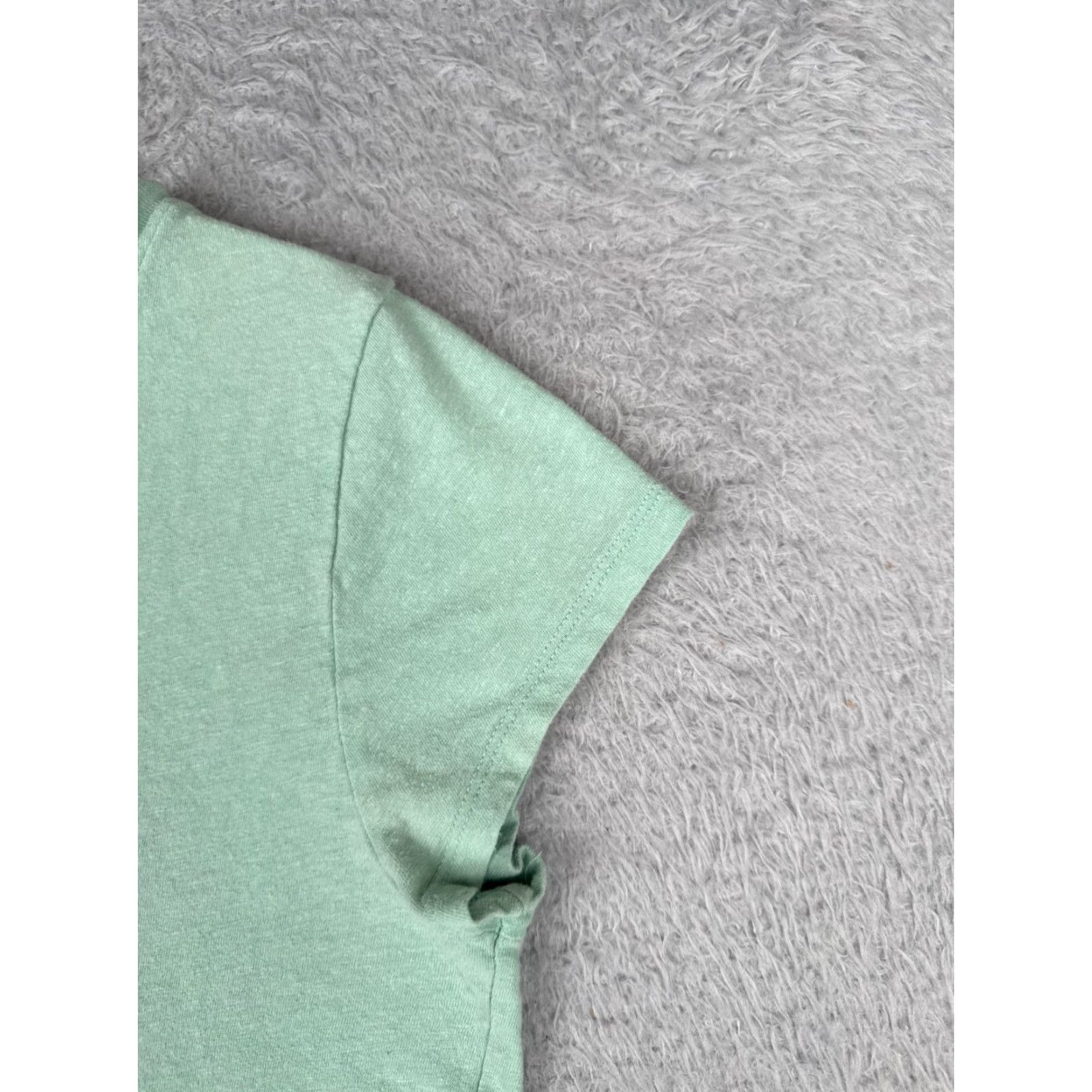 Vintage Wild Fable Crop Shirt Women XS Blue 100% Cotton V-Neck Casual Short Sleeve Outdoor Size XS / US 0-2 / IT 36-38 - 2 Thumbnail