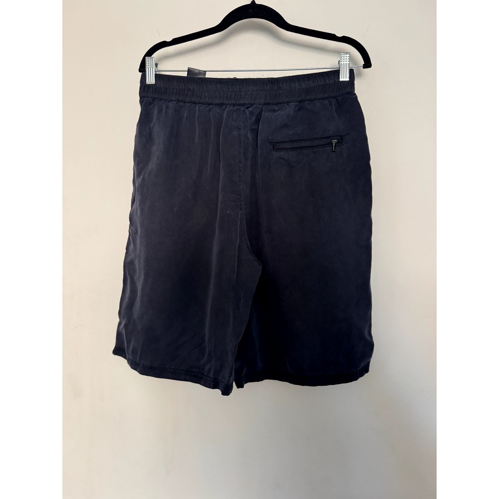 Neil Barrett Neil Barrett Low-Rise Cupro Navy Blue Shorts Size US 32 / EU 48 - 2 Thumbnail