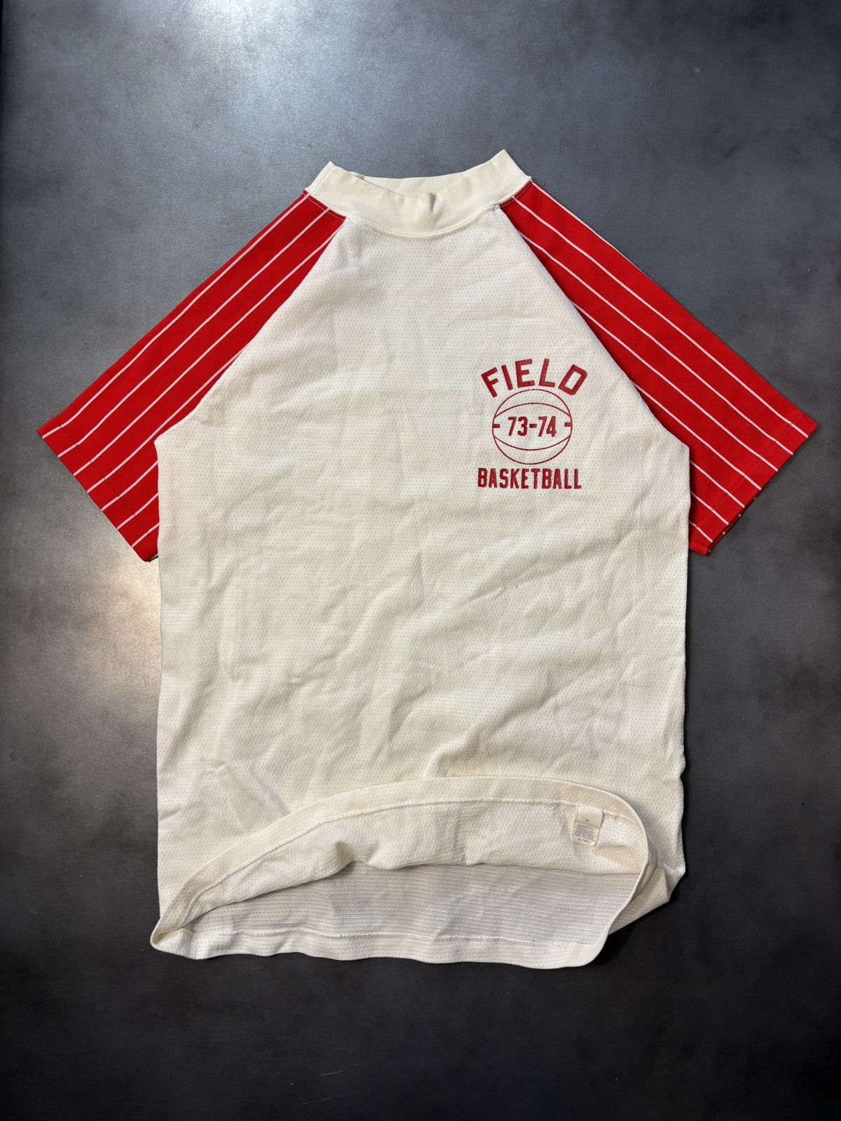 Vintage 1970s Vintage Basketball Jersey Raglan School Uniform Stripe Size US S / EU 44-46 / 1 - 2 Thumbnail