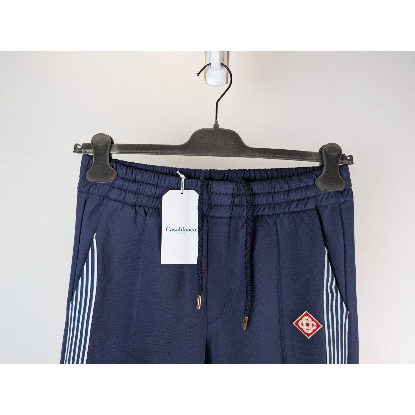 Casablanca o1rshd1 Men's Striped Track Pants Tricot in Midnight sail Size US 32 / EU 48 - 2 Thumbnail