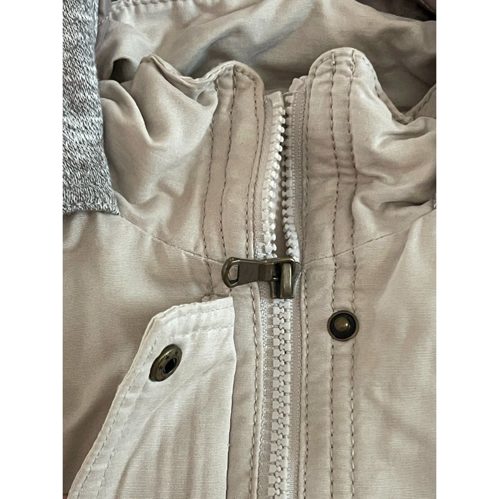 Apt. 9 Apt. 9 Jacket Women's Medium Tan Hoodie Full Zip Parka Coat Shirt option? Size M / US 6-8 / IT 42-44 - 3 Thumbnail