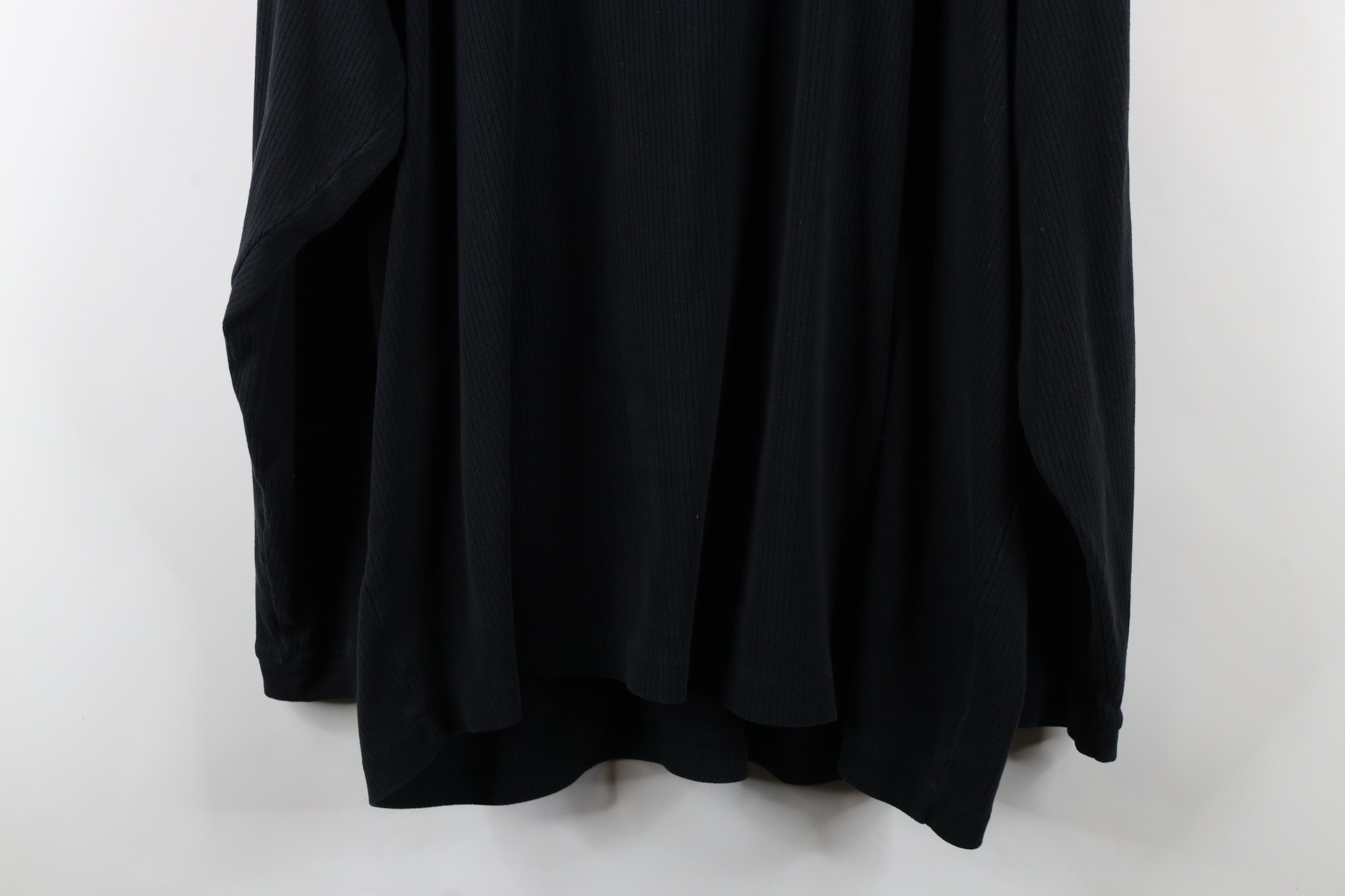 Vintage Vintage 90s Streetwear Knit Long Sleeve Rugby Polo Black Size US XXL / EU 58 / 5 - 10 Thumbnail