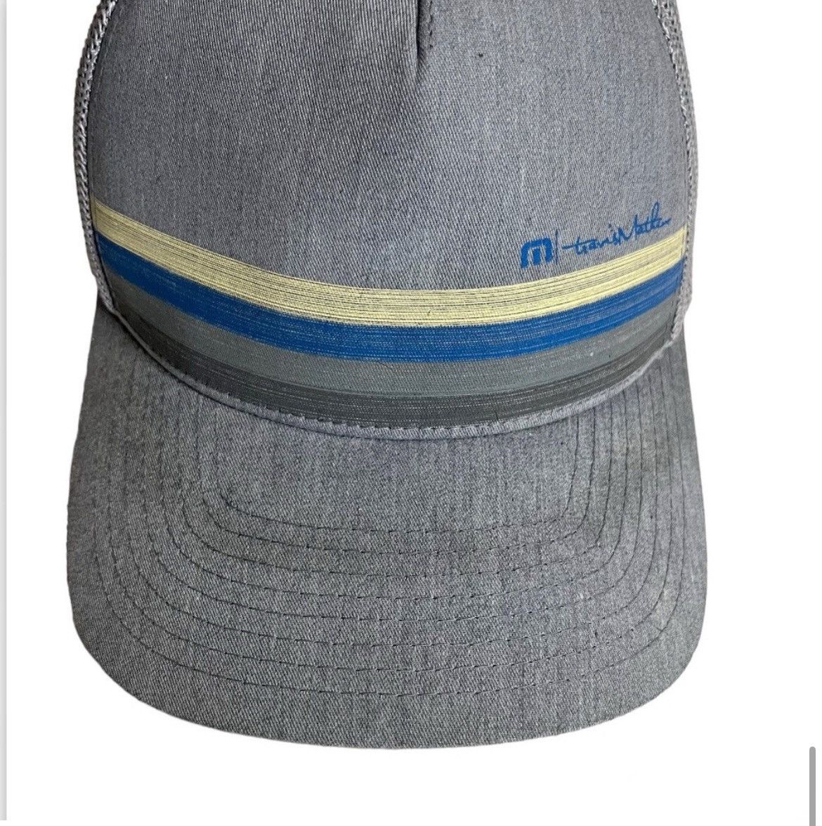 TravisMathew TRAVIS MATHEW Flexfit Grey Golf Cap Size L-XL Mesh Hat Size ONE SIZE - 6 Thumbnail