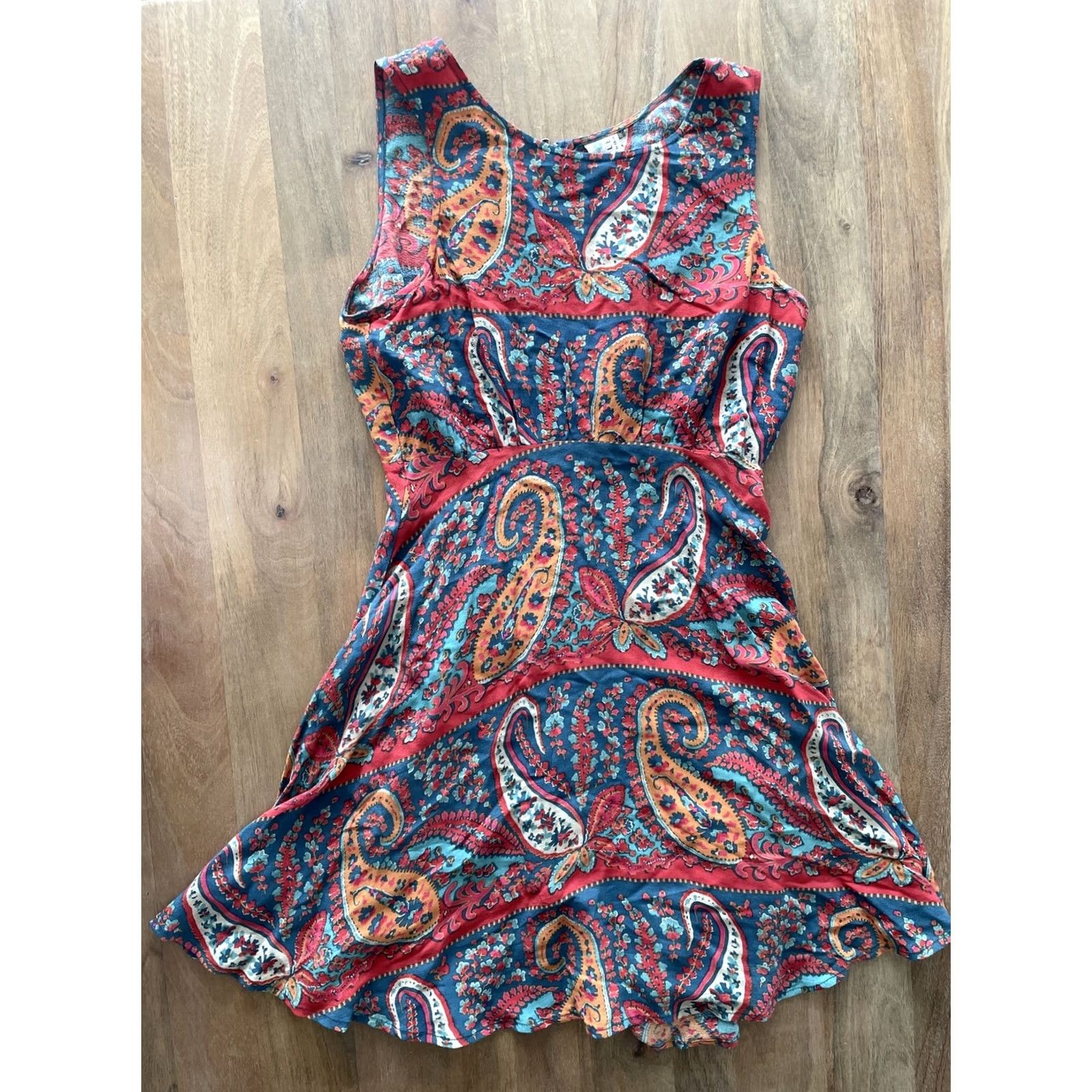 Free People Free People Dress Tank Multicolor Paisley Sleeveless Short A-Line 0 Women Women Multifunctional Bohemian Retro Summer Cada Women Size XS / US 0-2 / IT 36-38 - 2 Thumbnail