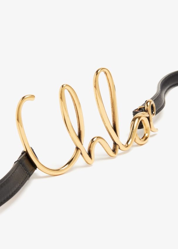 Chloe o1s22i1n0425 Size: L / Smooth Leather Belt in Black Size ONE SIZE - 2 Thumbnail