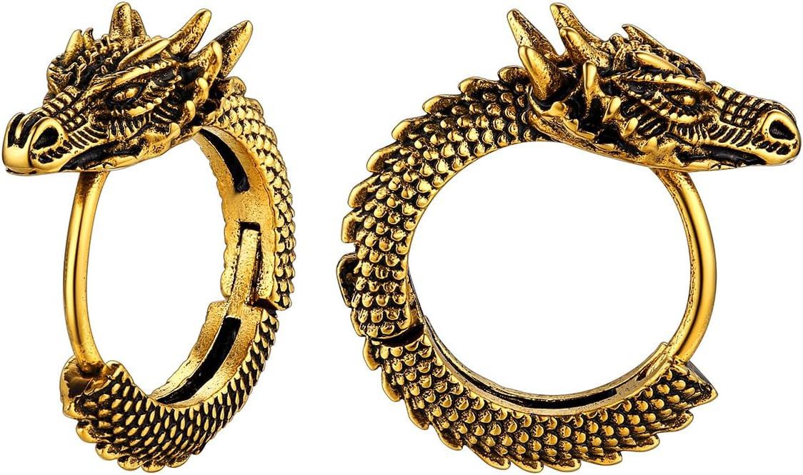 Other Dragon gold earrings Size ONE SIZE - 2 Thumbnail