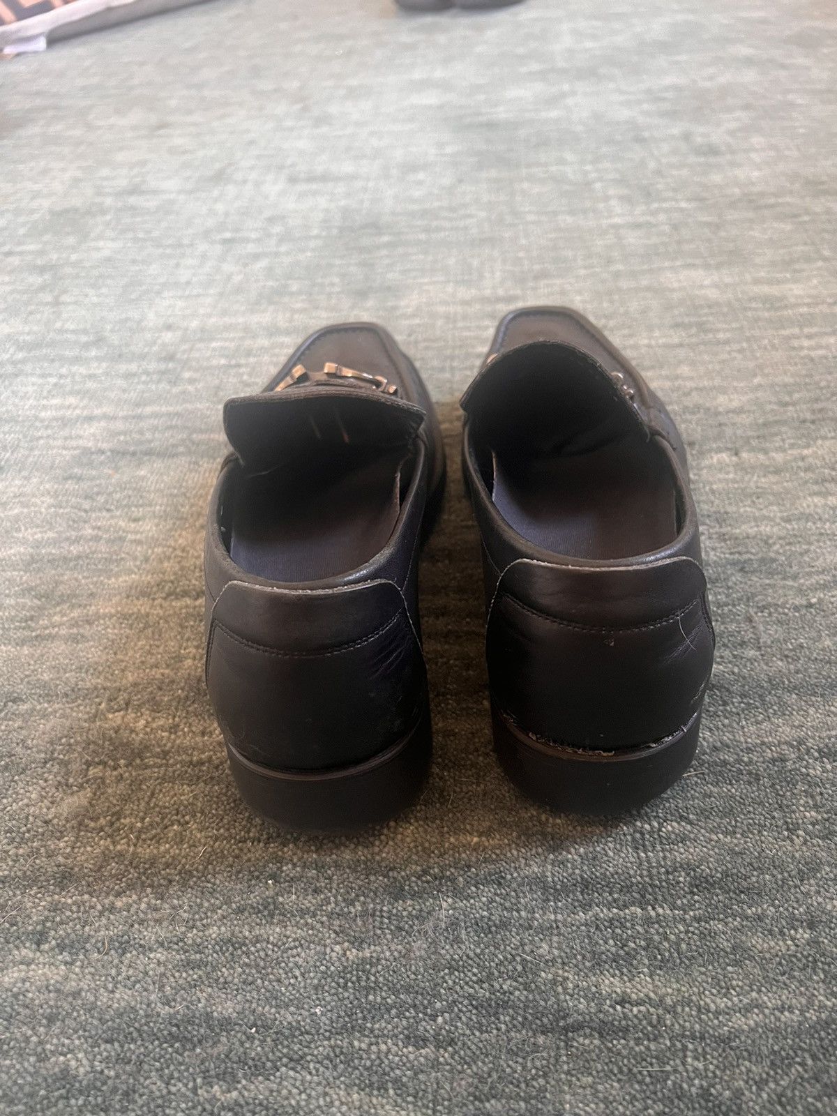 Salvatore Ferragamo Black Horsebit Loafers WORN ONCE Size US 11 / EU 44 - 4 Thumbnail
