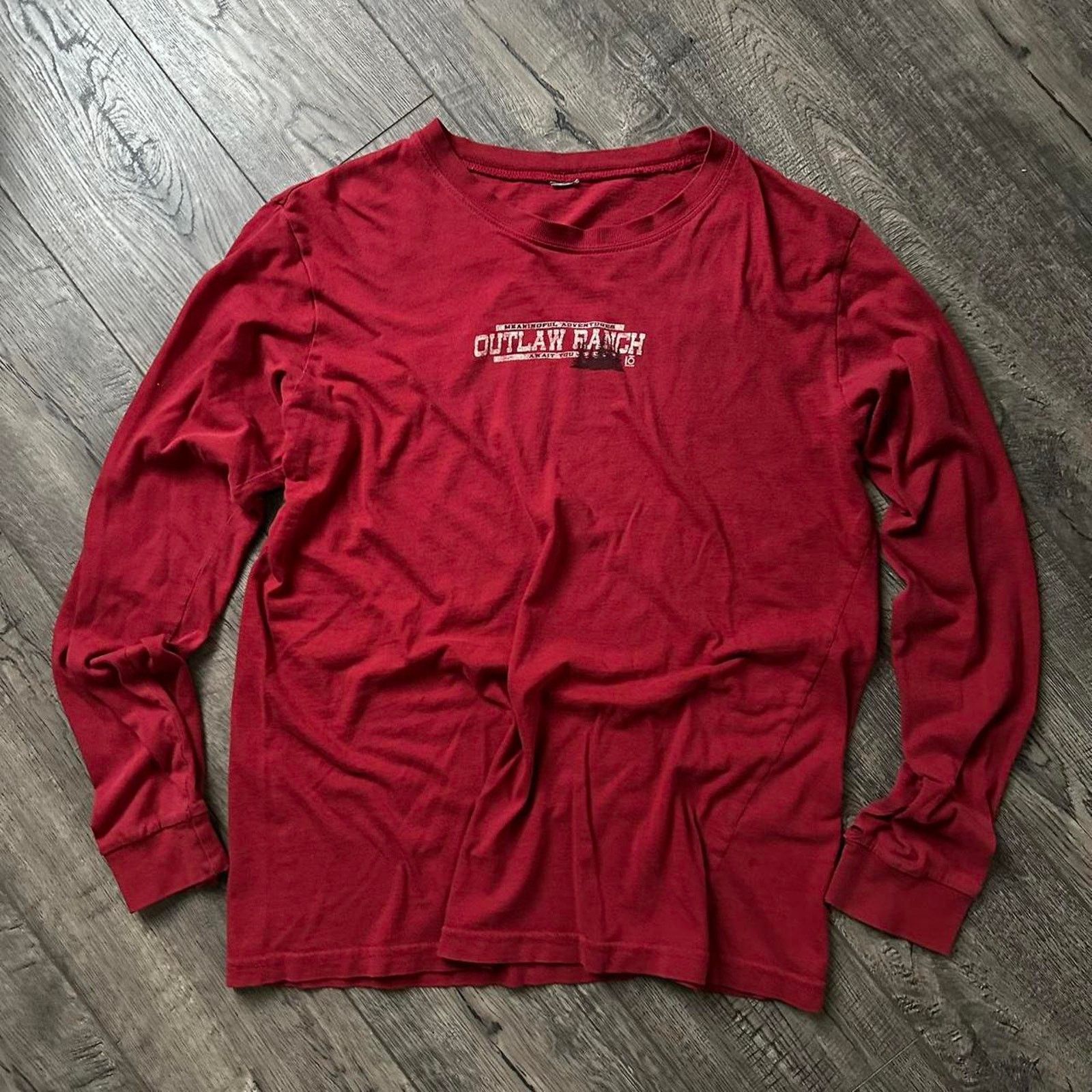 Vintage Vintage Y2K 00s Thin Outlaw Ranch Western Longsleeve Shirt Size US L / EU 52-54 / 3 - 1 Thumbnail