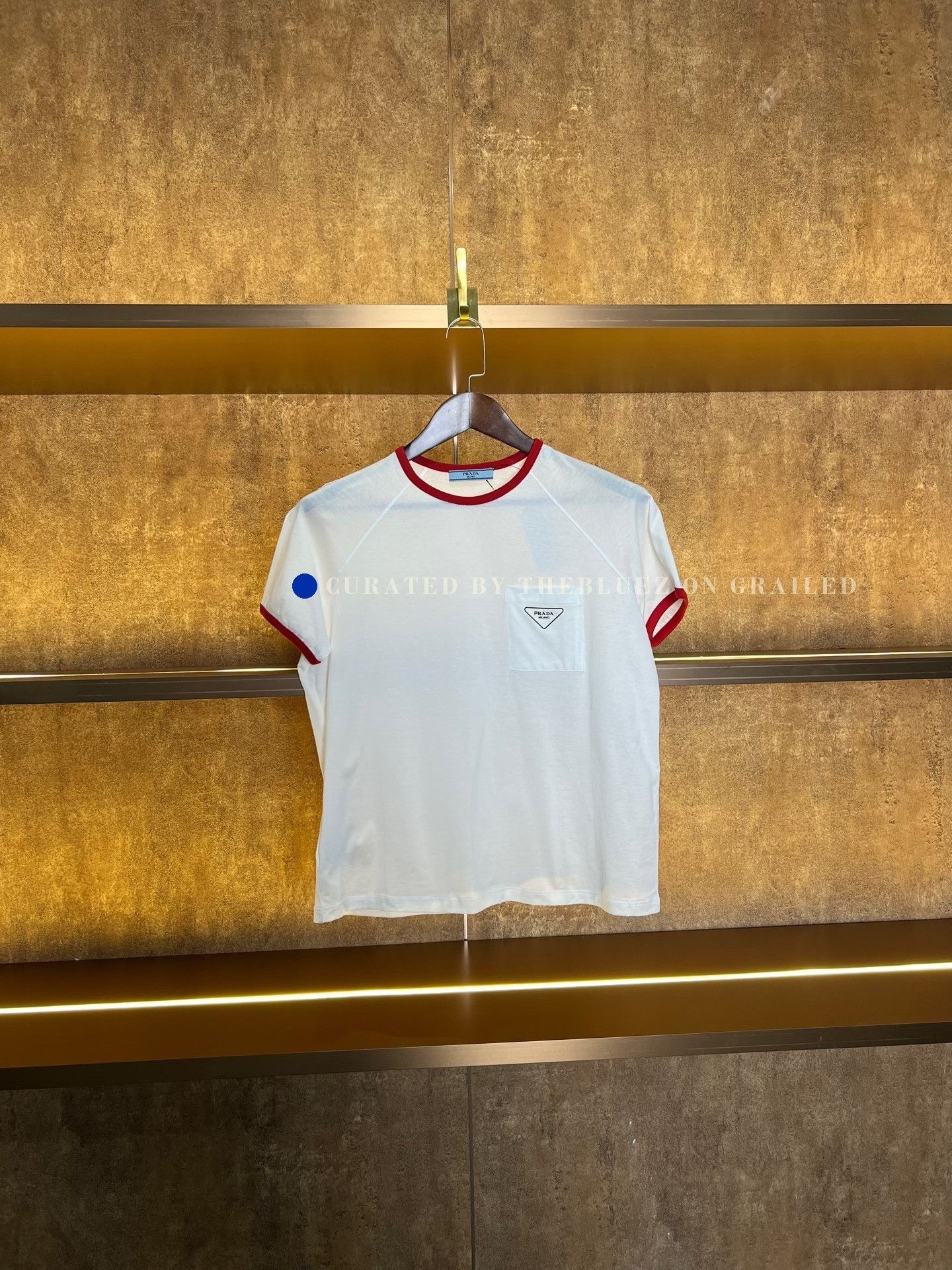 Prada Prada Red White Short Sleeve Size US L / EU 52-54 / 3 - 1 Thumbnail