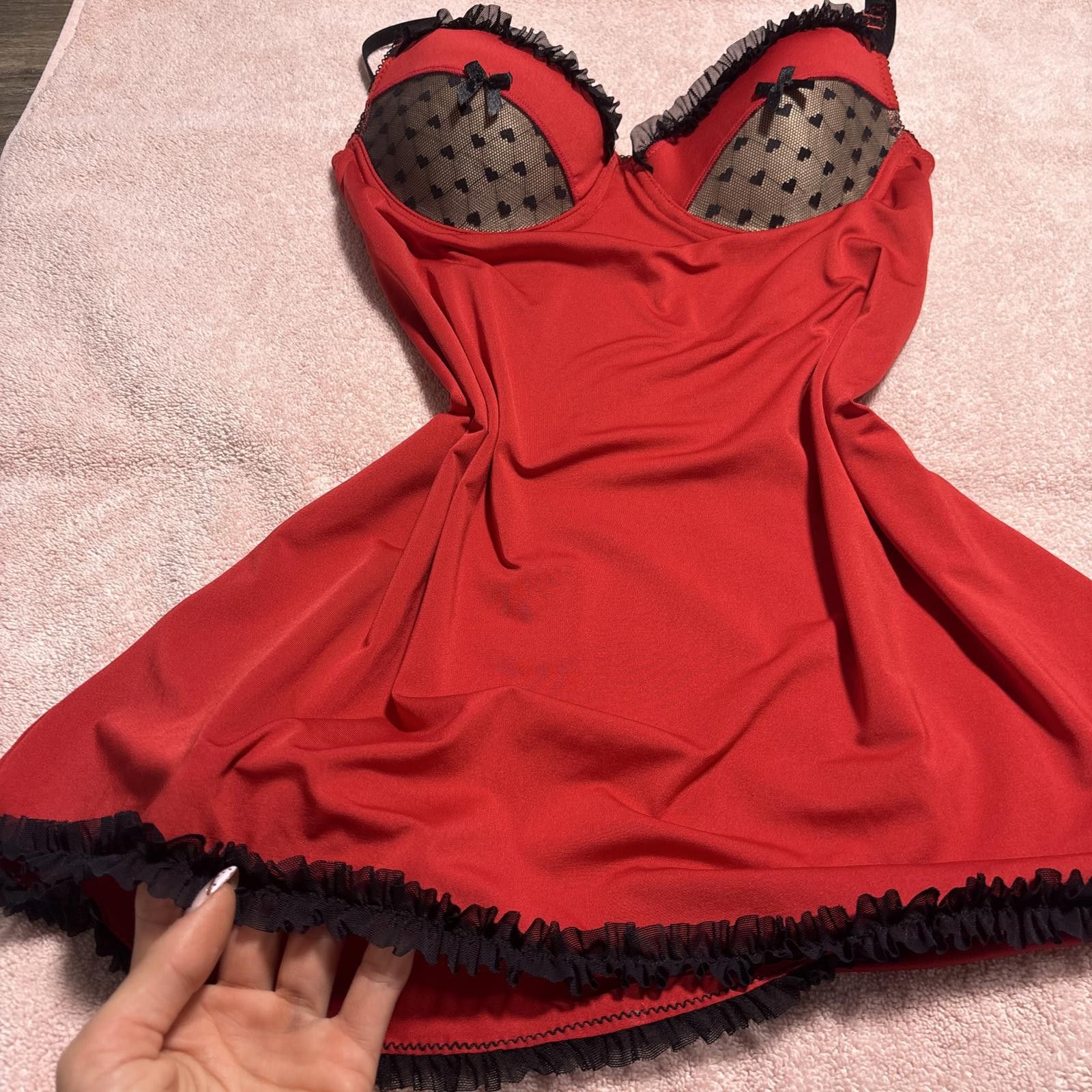 Other y2k rampage red lace grunge slip dress Size L / US 10 / IT 46 - 3 Thumbnail