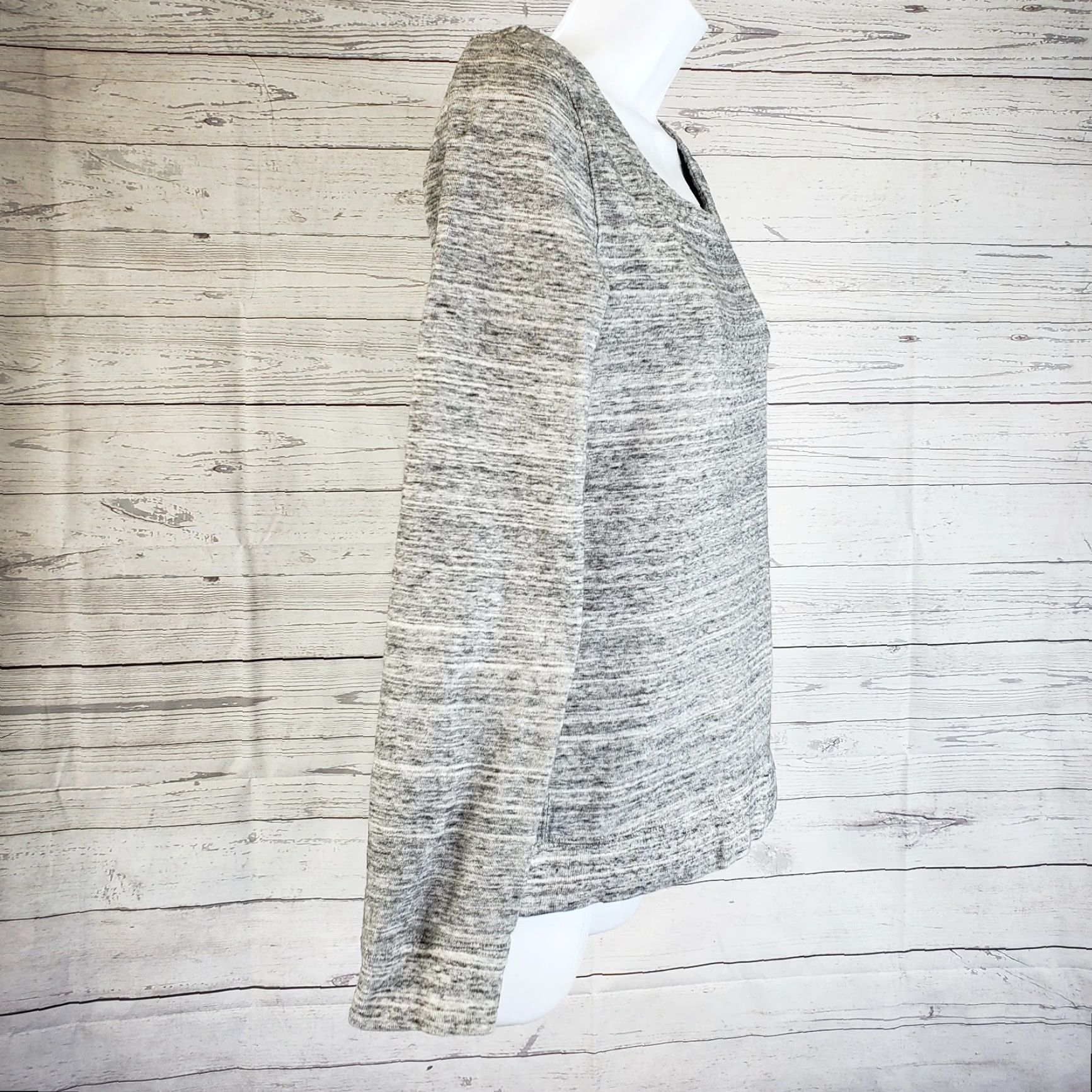 J.Crew J.CREW Womens Top Sz S Gray Long Sleeve Zipper Blouse Shirt Casual Modern Basic Womens Size S / US 4 / IT 40 - 2 Thumbnail