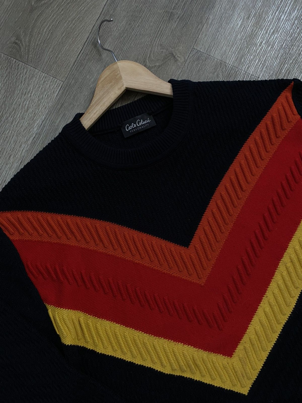 Carlo Colucci 🫧CARLO COLUCCI VINTAGE MENS KNIT SWEATER Size US L / EU 52-54 / 3 - 4 Thumbnail
