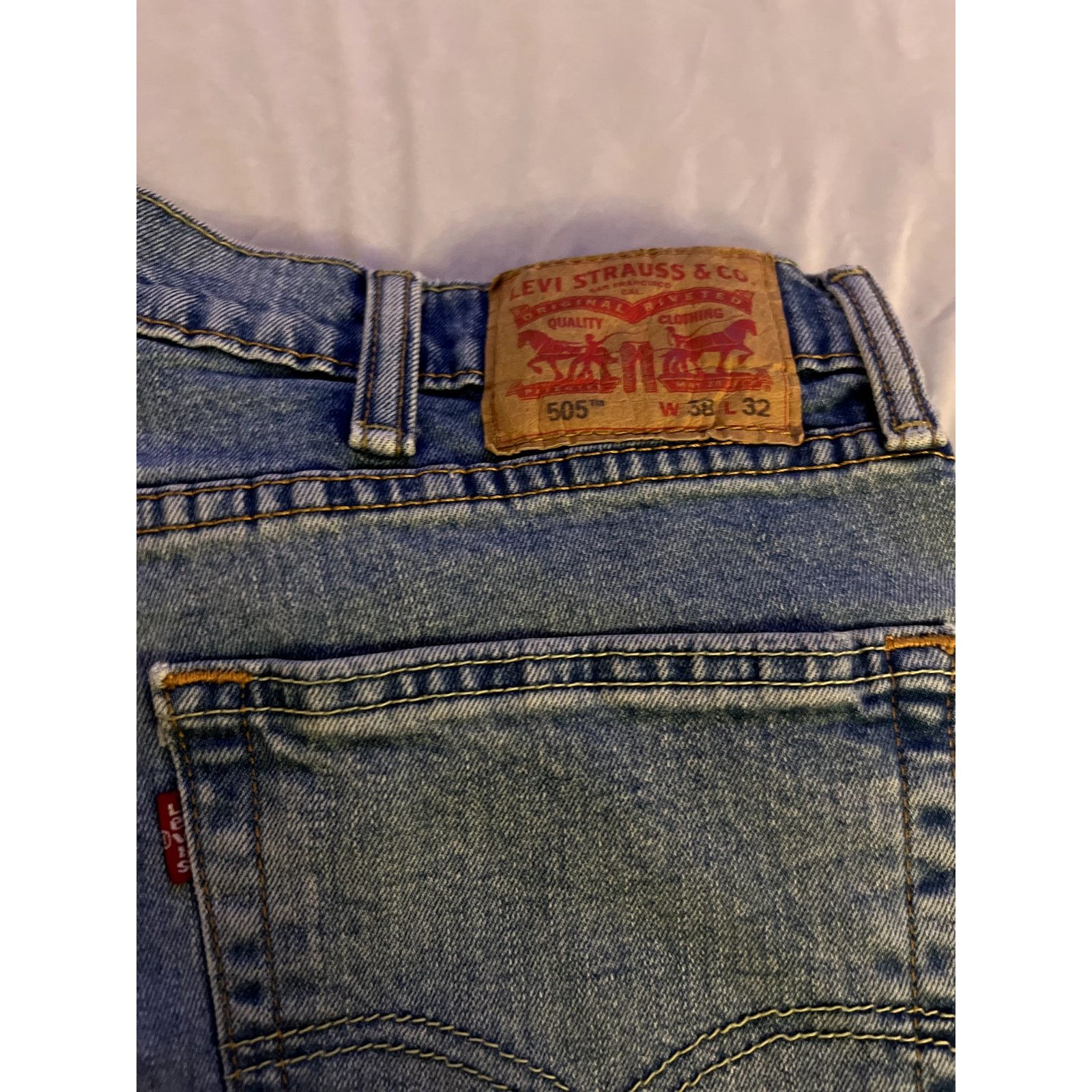 Levi's Levi's 505 Men's Blue Jeans W38 L32 Straight Leg Vintage Size US 38 / EU 54 - 5 Thumbnail