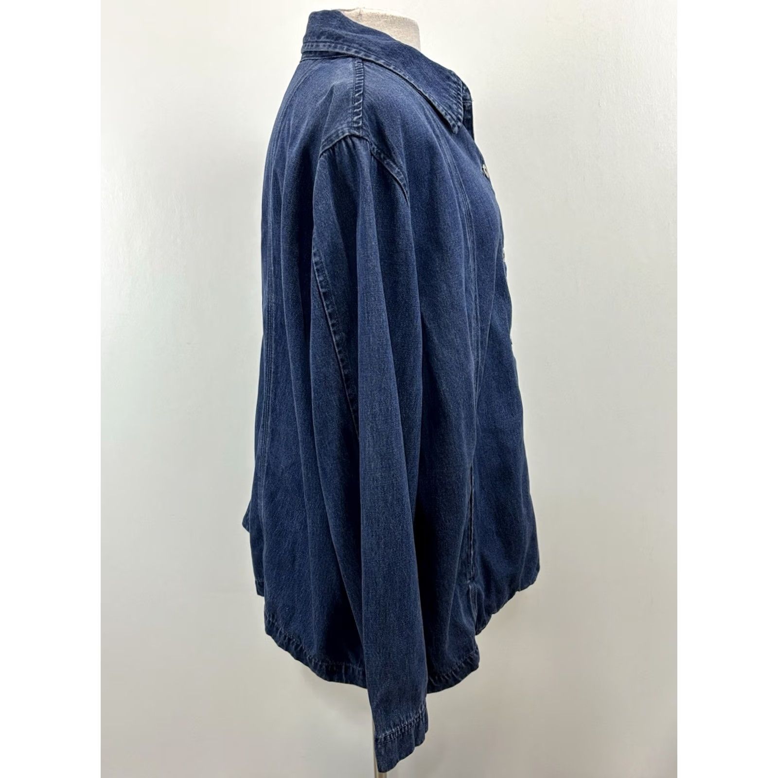 Coldwater Creek Coldwater Creek Denim Chambray Jacket Women’s 2X Plus Blue Button Up Shacket Mens Womens Boys Girls Size XXL / US 16-18 / IT 52-54 - 4 Thumbnail