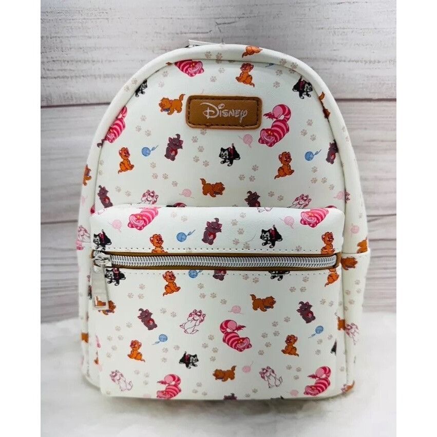 Disney Loungefly Disney Cats Yarn MARIE Allover Gray Mini Backpack Size ONE SIZE - 1 Thumbnail