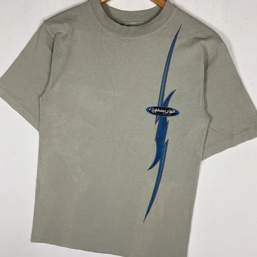 Lightning Bolt Vintage 90's LIGHTNING BOLT A Pure Source Sunfaded Surf Tee Size US S / EU 44-46 / 1 - 4 Thumbnail