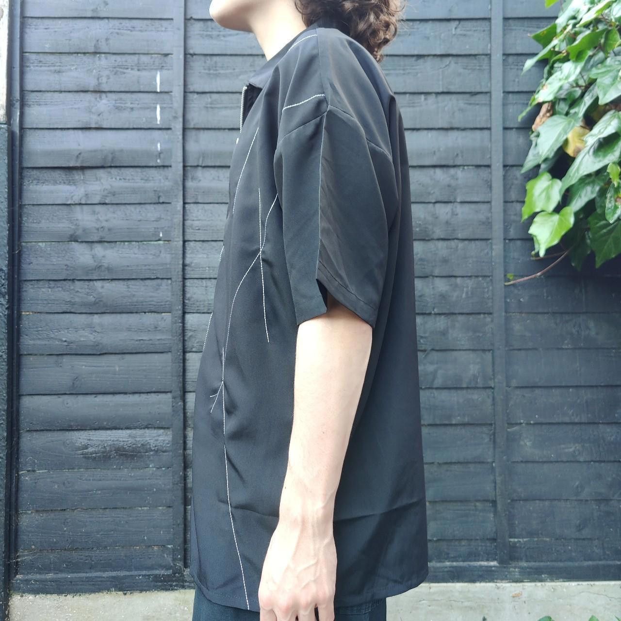 Other Black Embroidered Zip-up Shirt Size US M / EU 48-50 / 2 - 3 Thumbnail