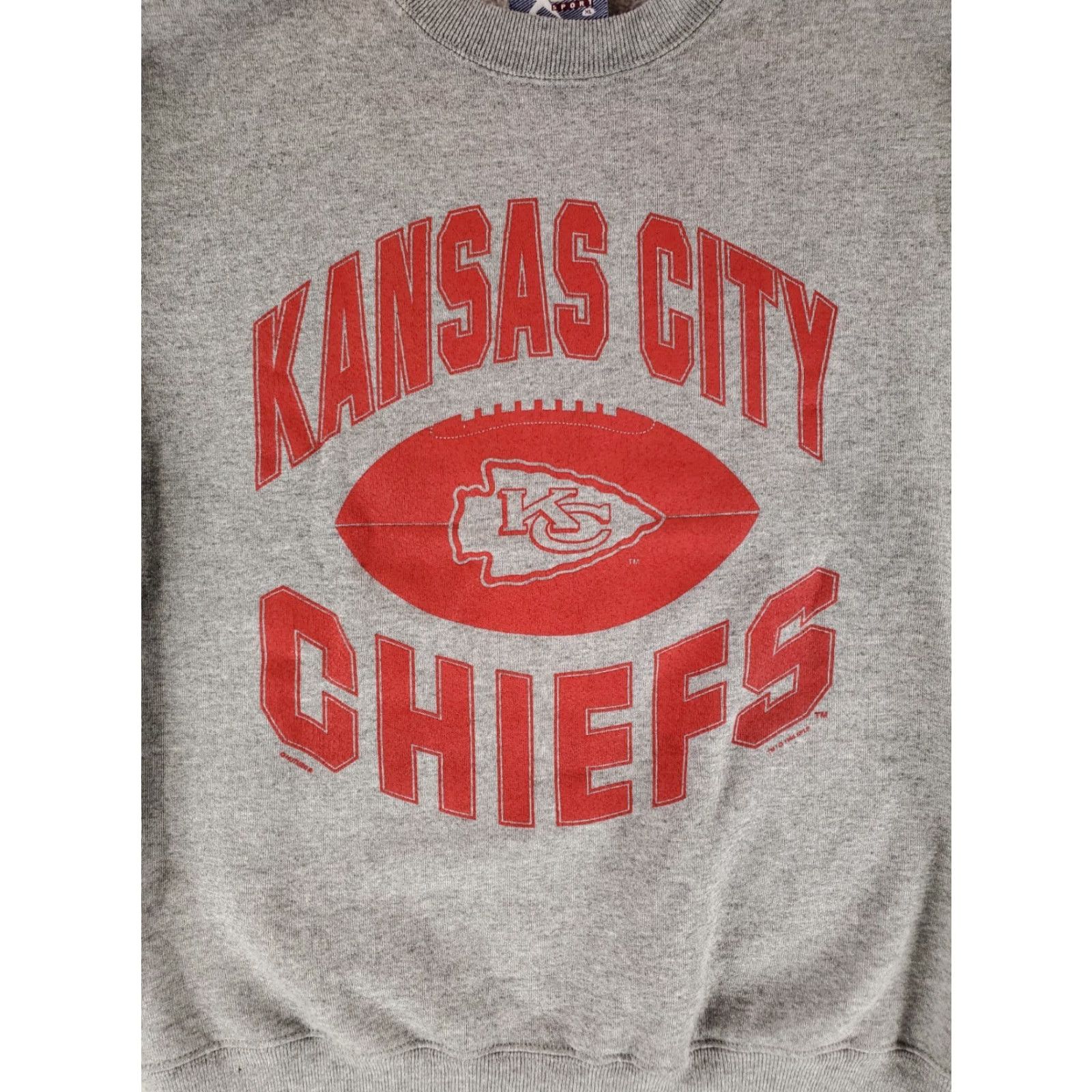 Lee VTG 90s Lee Sport Crew Neck Sweatshirt Gray Mens XL Kansas City Chiefs Size US XL / EU 56 / 4 - 2 Thumbnail