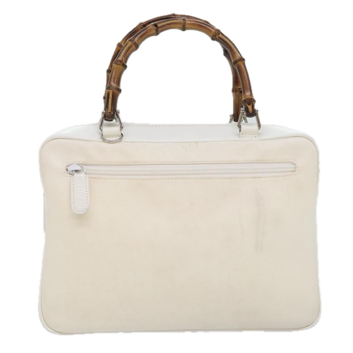 Gucci Bamboo White Leather Handbag (Pre-Owned) Size ONE SIZE - 1 Thumbnail