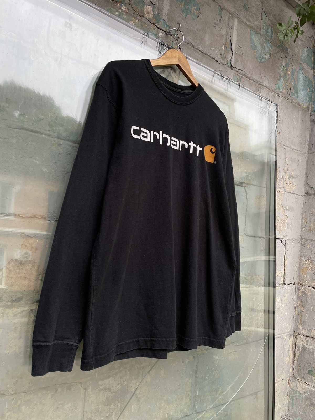 Carhartt × Carhartt Wip × Vintage Carhartt Vintage Big Logo Black Long Sleeve Size US M / EU 48-50 / 2 - 1 Thumbnail