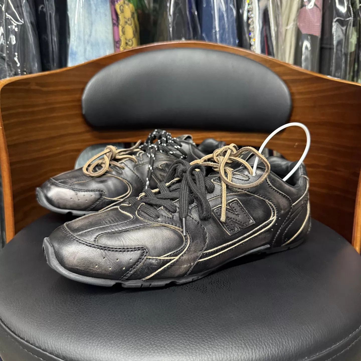 Miu Miu MiuMiu x NB530 Decon 41 Men's Black Distressed 98 New Rare Size US 8 / EU 41 - 1 Thumbnail
