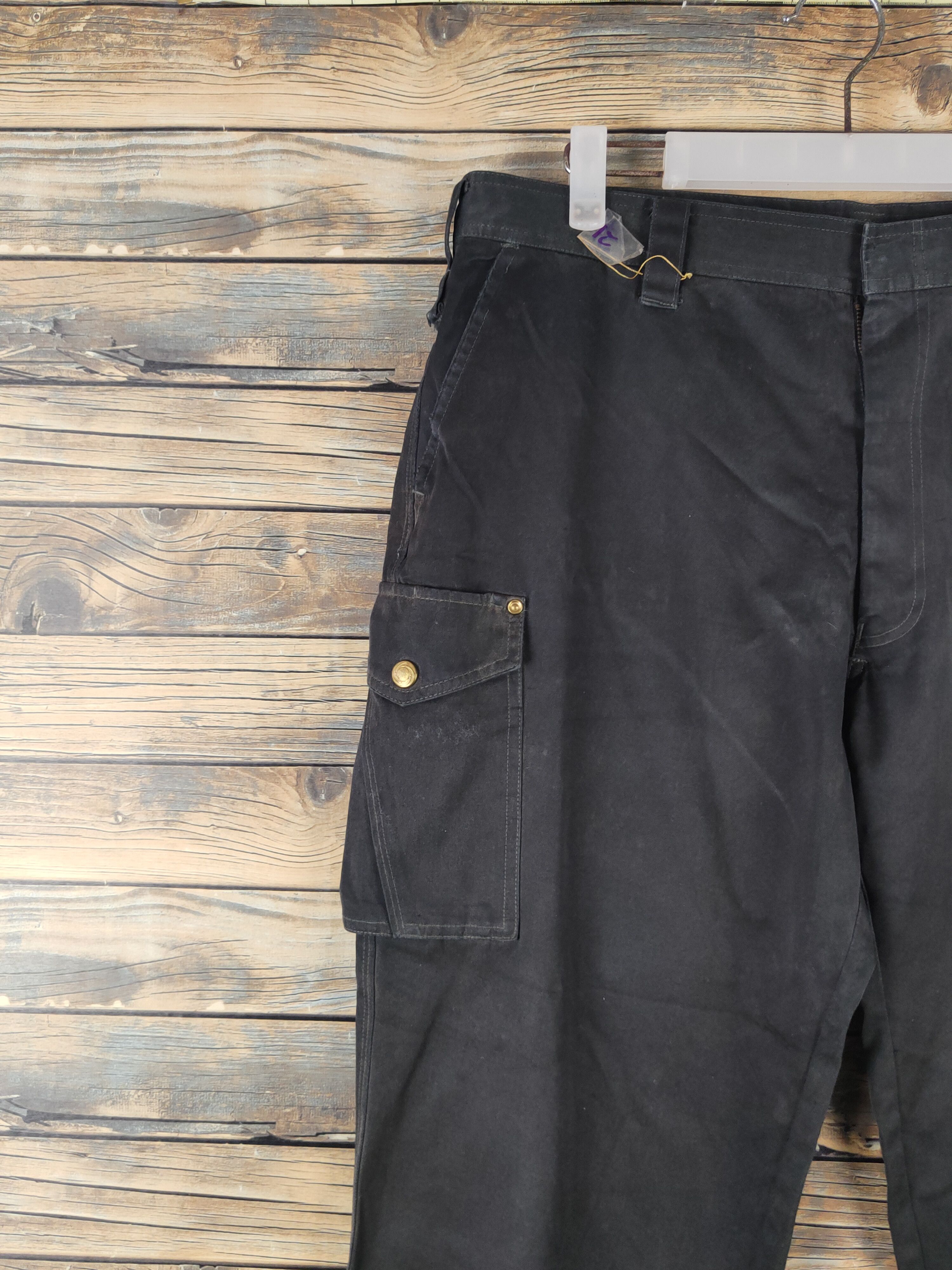 Japanese Brand DL Jawin Black Faded Multipocket Cargo Pants #2167 Size US 36 / EU 52 - 3 Thumbnail