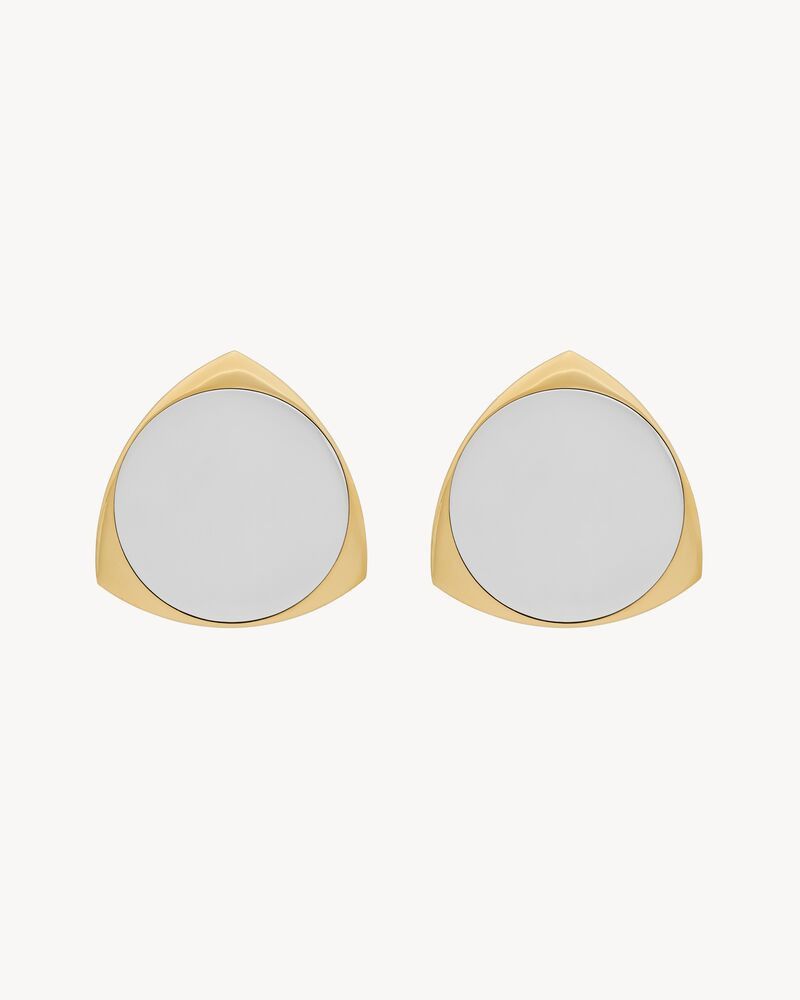 Saint Laurent Paris o1s1wg110126 788236 Size: OS / Shield Earrings in Metal Size ONE SIZE - 1 Thumbnail