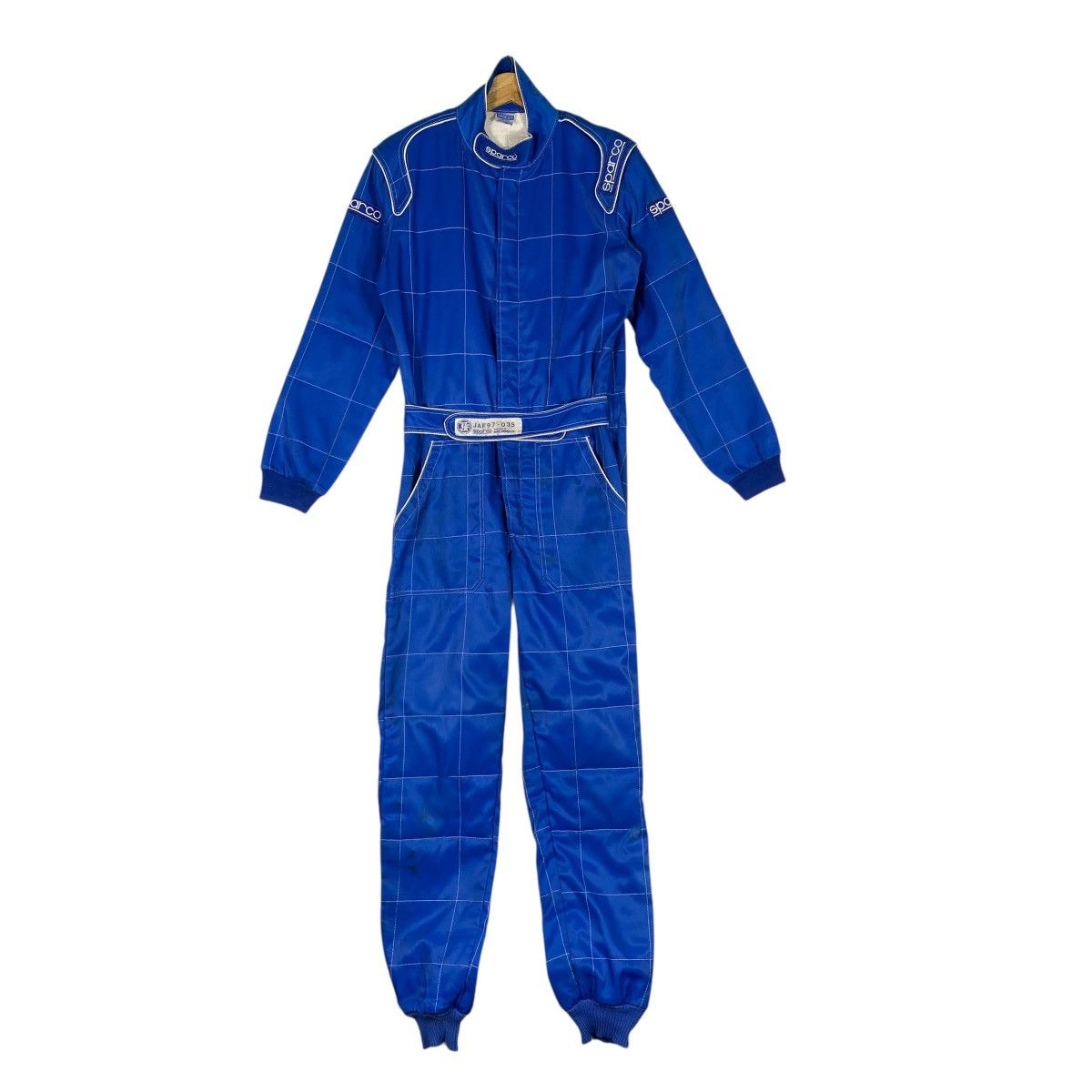 Japanese Brand Vintage Sparco R513 Racing Team Race For Win Blue Mens Suit Size US M / EU 48-50 / 2 - 2 Thumbnail
