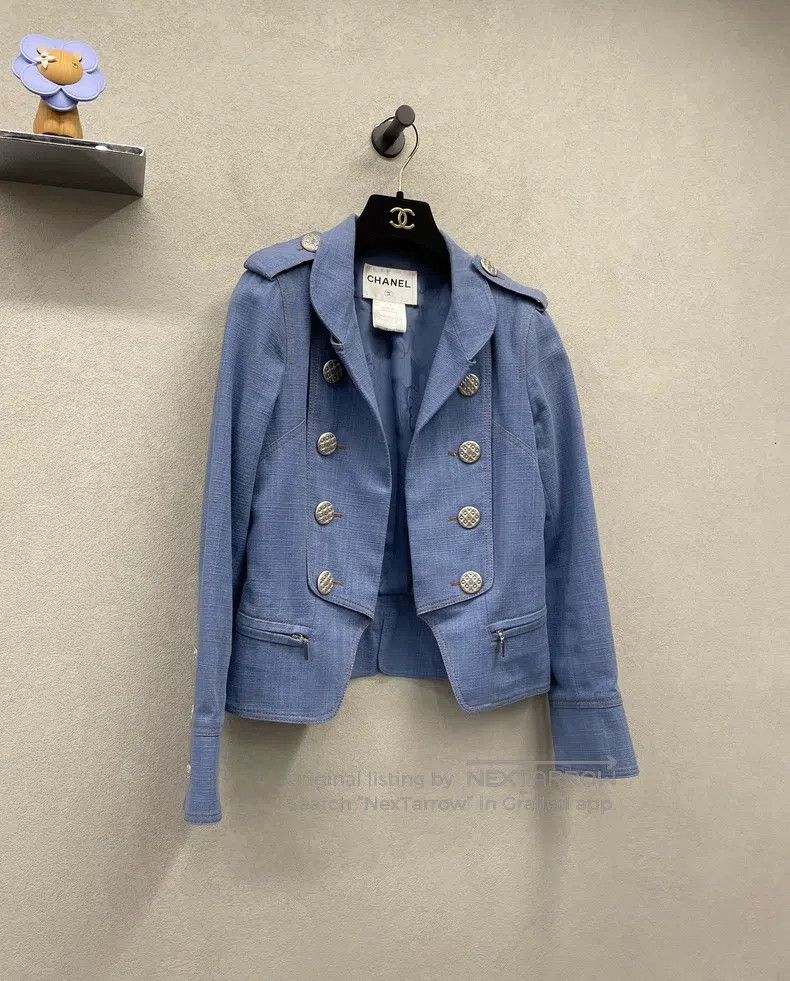 Chanel Chanel Blue epaulette lapel double-breasted jacket Size XS / US 0-2 / IT 36-38 - 3 Thumbnail