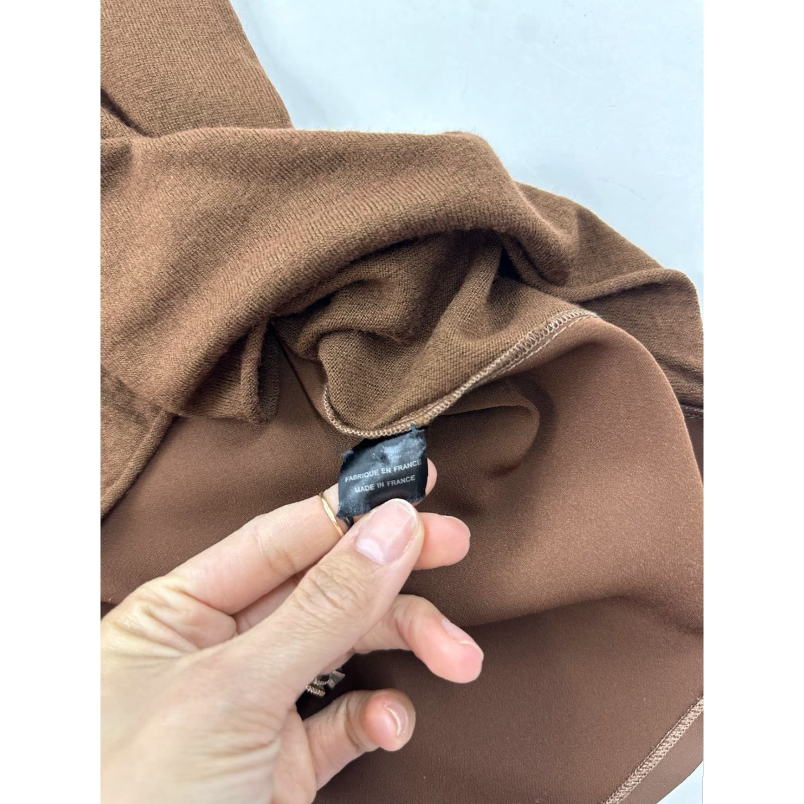 Vintage Hotel Particulier Blouse Shirt Medium M Brown Bell Sleeve Round Neck Embroidered Lace Pleated Back Button Tunic Womens Size M / US 6-8 / IT 42-44 - 5 Thumbnail