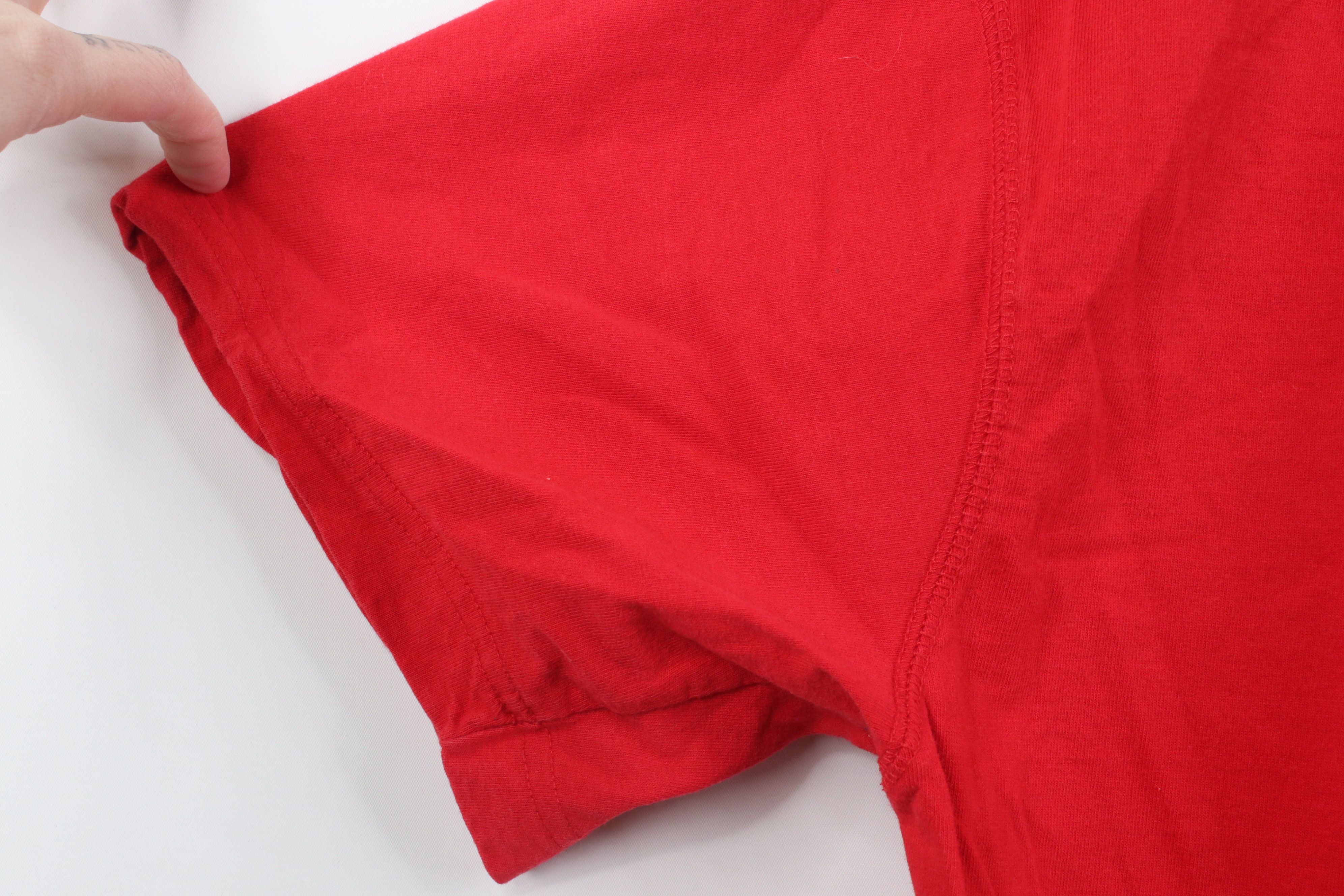 Vintage Vintage 90s Streetwear Blank Cotton Henley T-Shirt Red Size US M / EU 48-50 / 2 - 8 Thumbnail