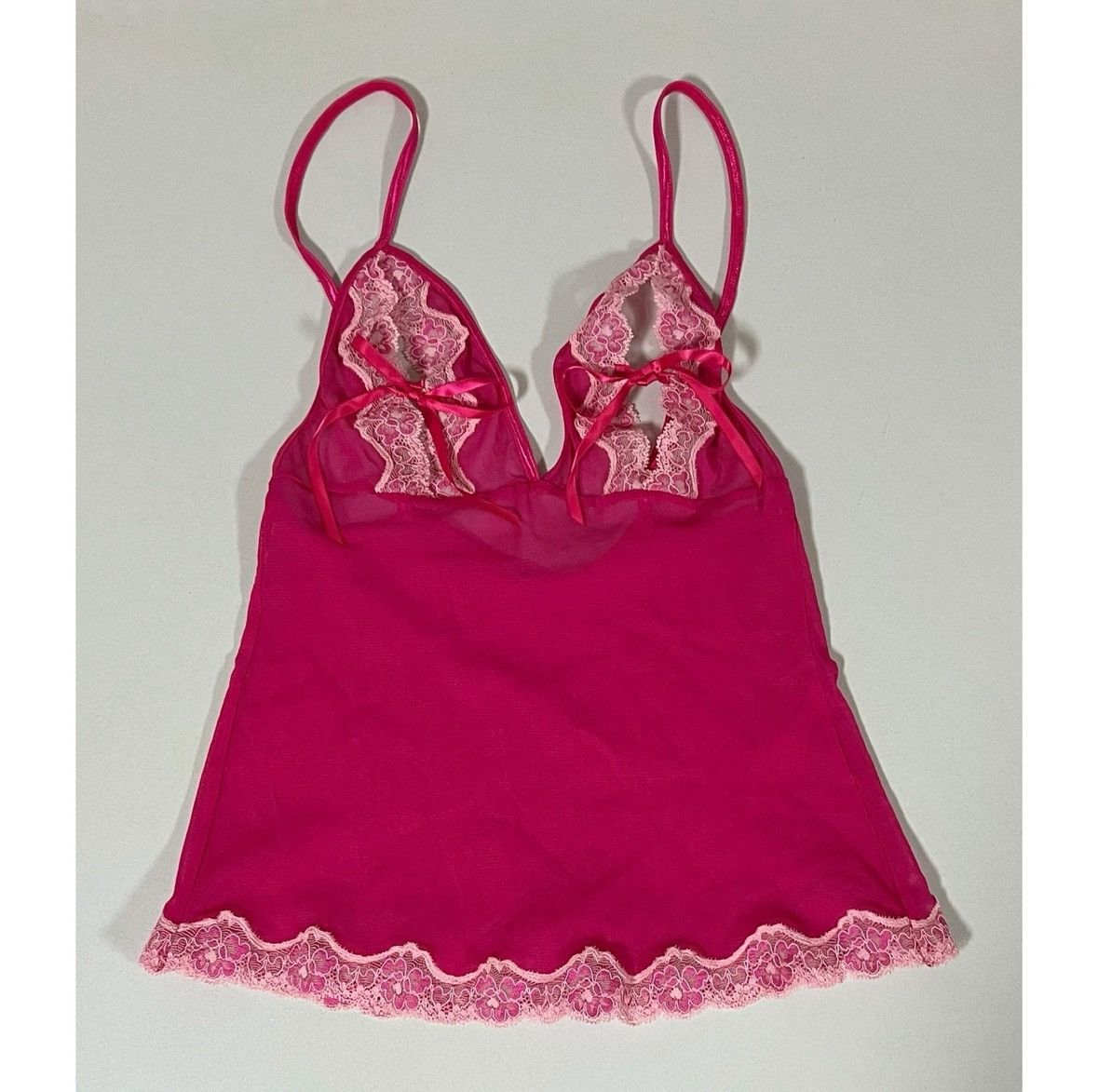 Victoria's Secret VS ‘Sexy Little Things’ Pink Lace Mesh Lingerie Top Size S 🩷 Size S / US 4 / IT 40 - 2 Thumbnail