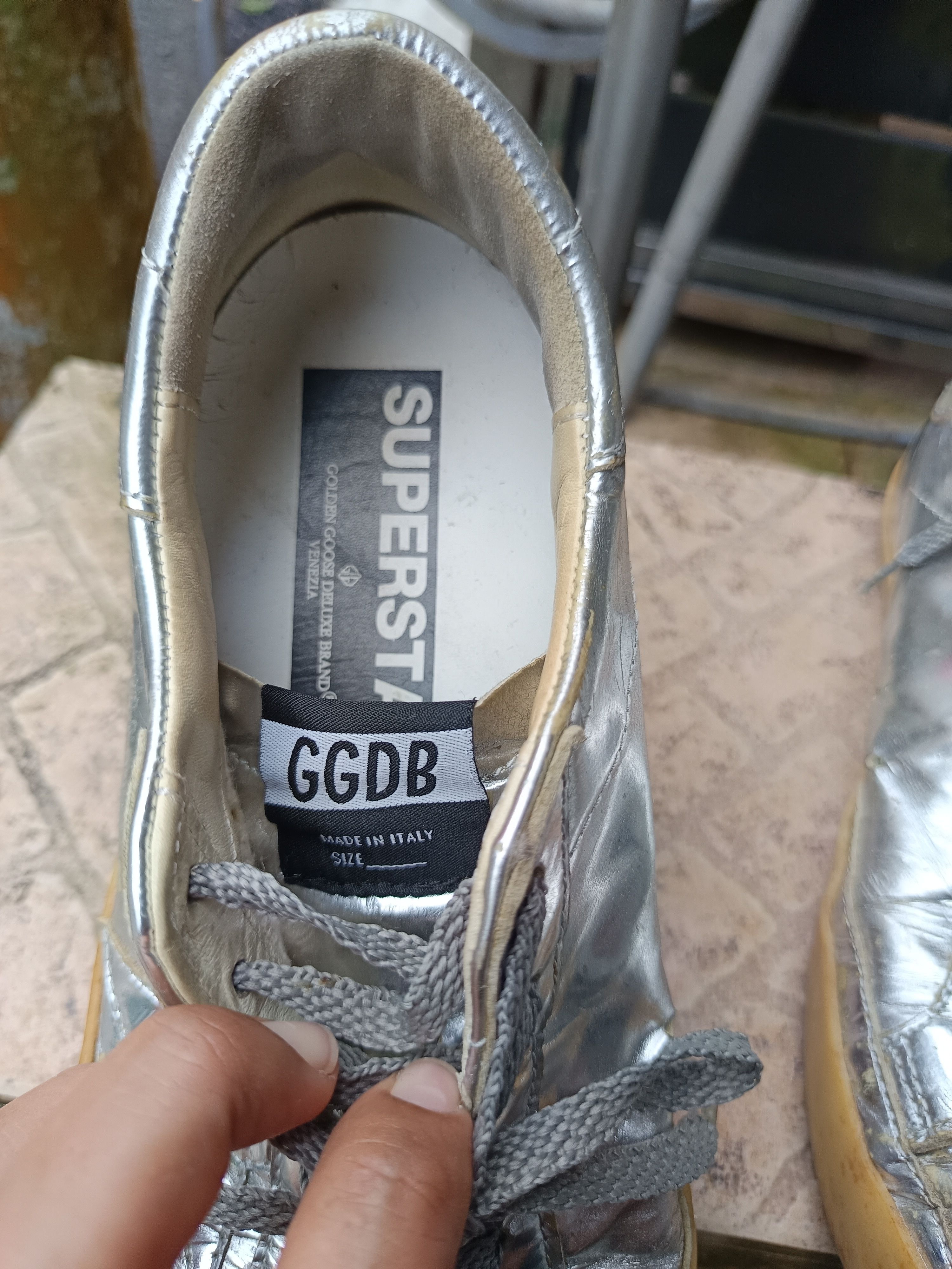 Golden Goose Vintage ggdb superstar metallic silver Size US 7 / EU 40 - 6 Thumbnail