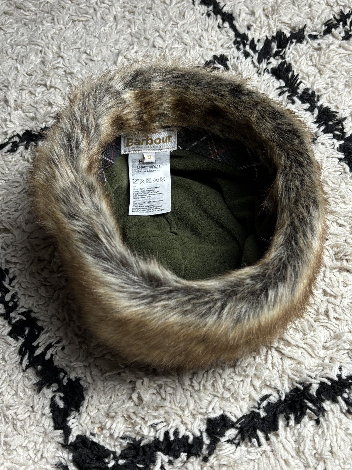 Barbour Barbour Ambush Hat Waxed Cotton Unisex Size ONE SIZE - 4 Thumbnail
