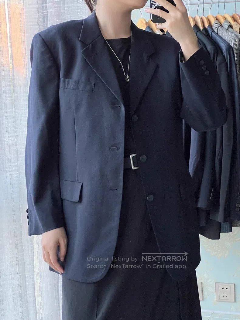 Yohji Yamamoto Yohji Yamamoto size m Black blazer Size 36R - 2 Thumbnail