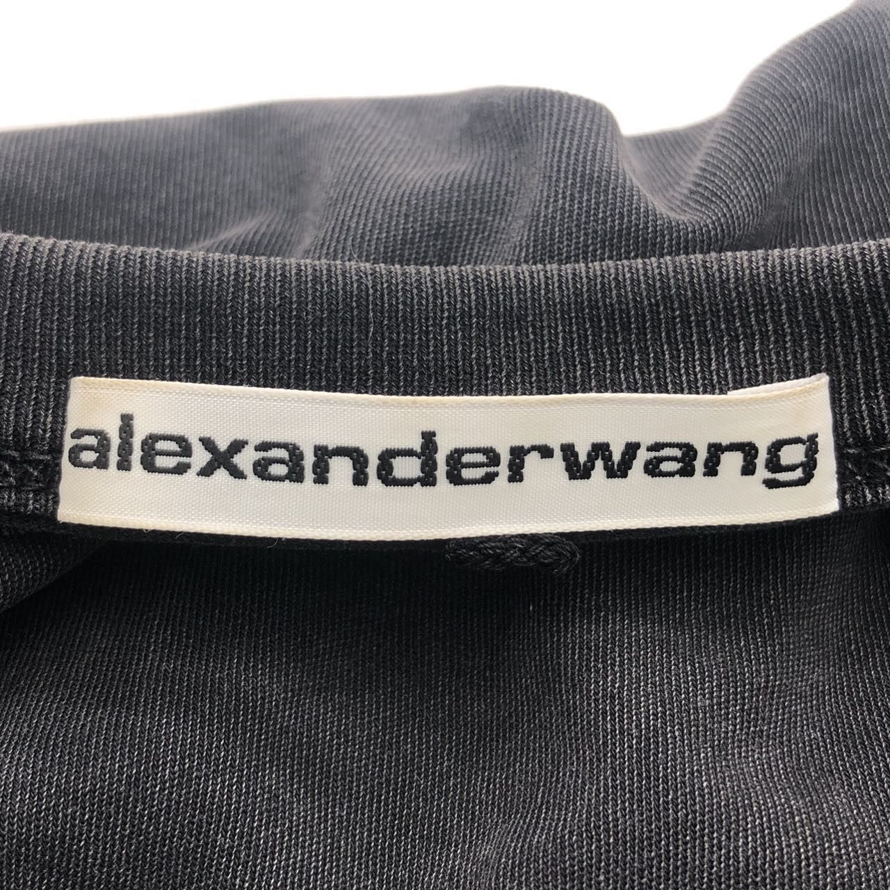Alexander Wang Alexander Wang Cropped T-shirt Women's Black K26WX Size XS / US 0-2 / IT 36-38 - 5 Thumbnail