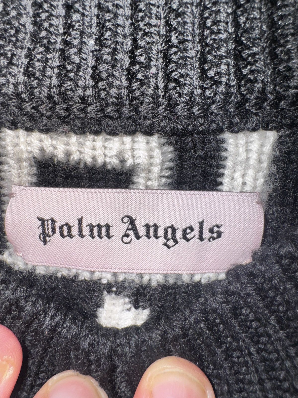 Palm Angels Palm Angels All-Over Logo Knit Sweater Size US XL / EU 56 / 4 - 2 Thumbnail