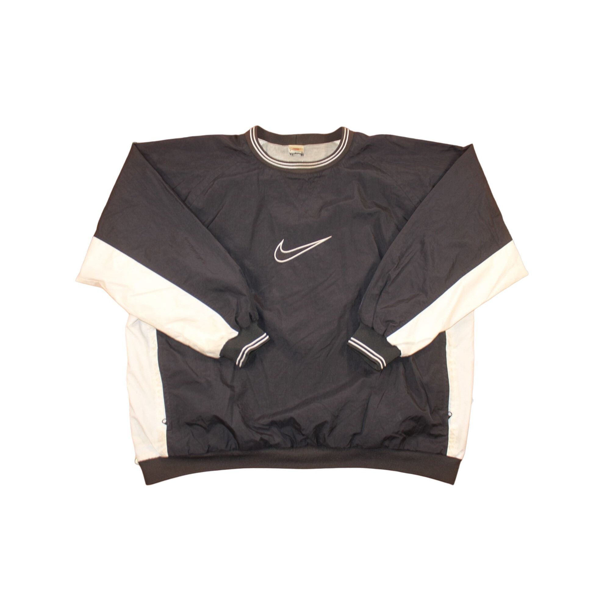 Vintage vintage nike crewneck windbreaker pullover black white see