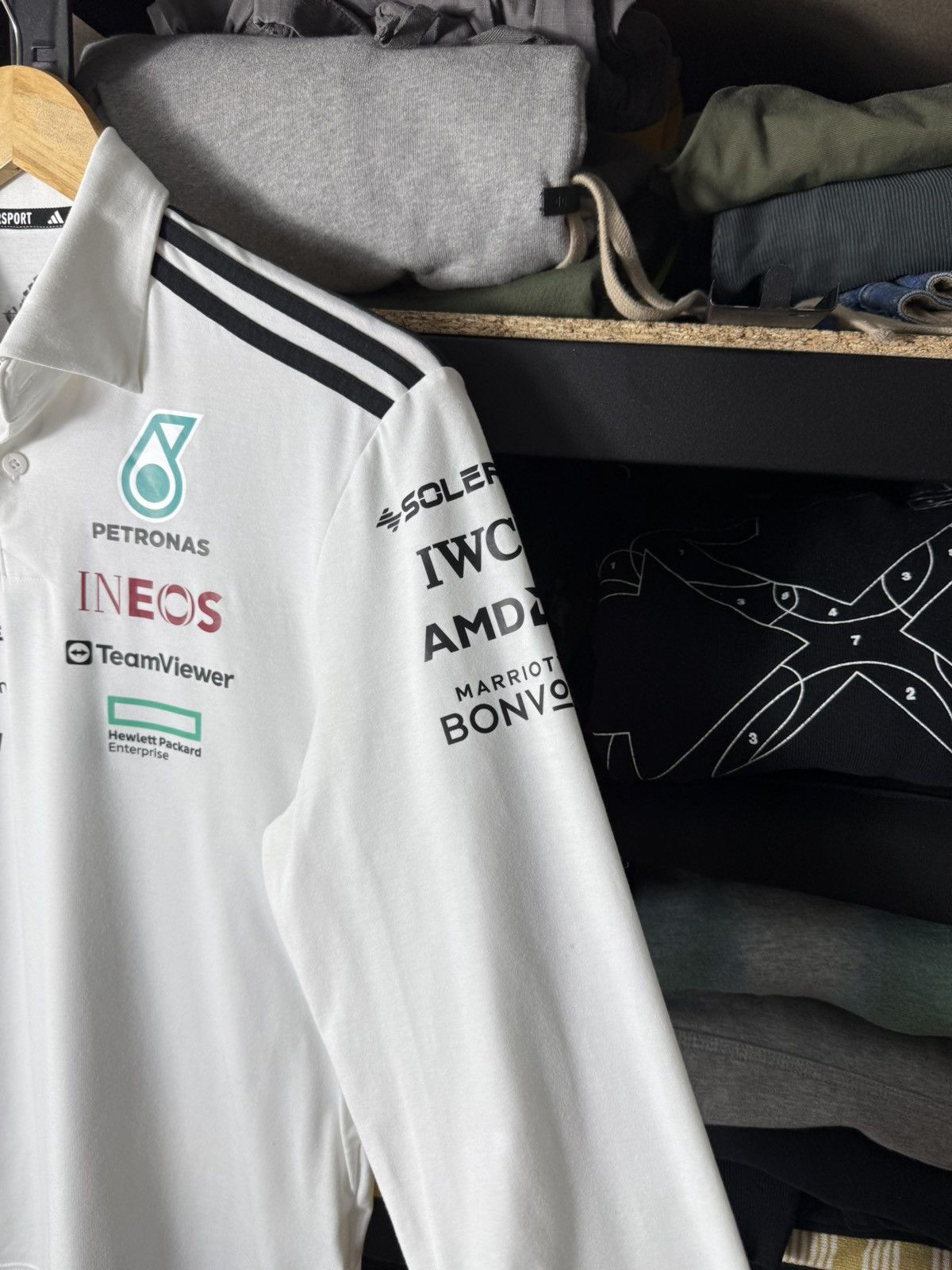 Adidas Adidas Mercedes AMG Petronas F1 Polo Shirt Motorsport Long Size US XS / EU 42 / 0 - 5 Thumbnail