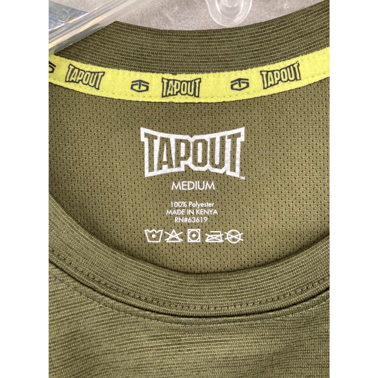 Tapout Tapout Mens Shirt M Green Stretch Athletic CrossFit Gym & Training Logo Sport Shirt Mens Size US M / EU 48-50 / 2 - 6 Thumbnail