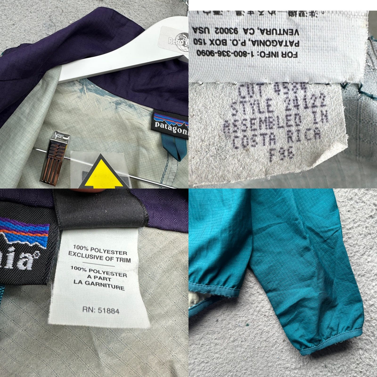 Patagonia VINTAGE Patagonia Ripstop Lightweight Jacket Womens L Blue Purple 24122 Size L / US 10 / IT 46 - 8 Thumbnail