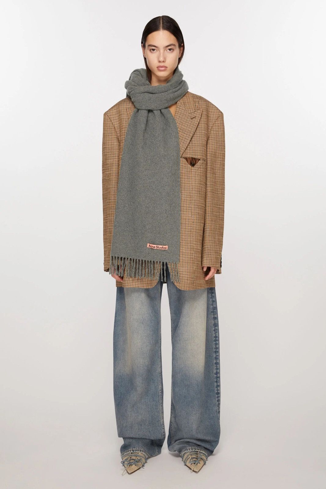 Acne Studios Cashmere Scarf Grey Acne Studios Size ONE SIZE - 6 Thumbnail