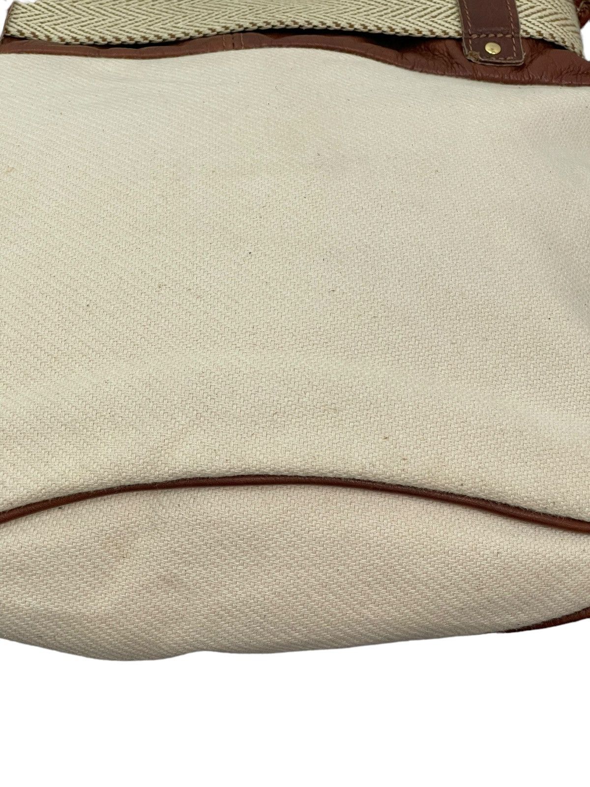 Japanese Brand Leather Cotton Bonfanti Italy Shoulder Bag 4🟩 Size ONE SIZE - 10 Thumbnail