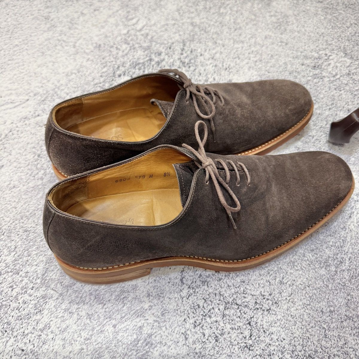 Carlos Santos Carlos Santos Mens Brown Suede Oxfords US9.5 UK8.5 Size US 9.5 / EU 42-43 - 9 Thumbnail