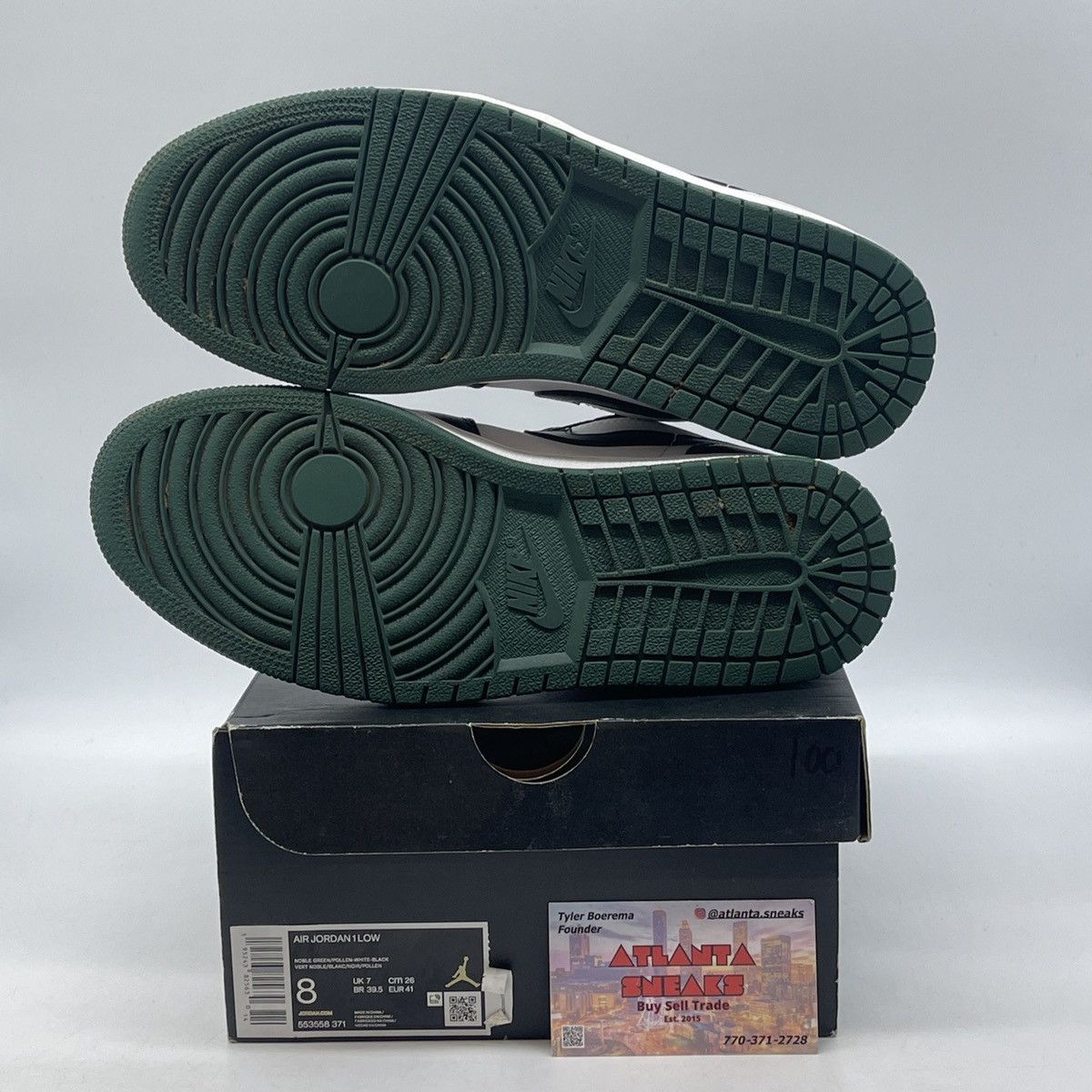 Jordan Brand Air Jordan 1 low green toe Size US 8 / EU 41 - 7 Thumbnail