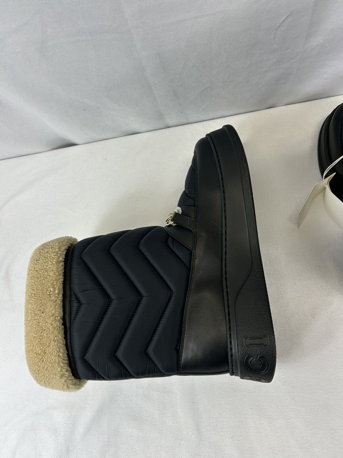 Gucci GUCCI - Horsebit Shearling-Trimmed Quilted Size US 10 / EU 43 - 9 Thumbnail