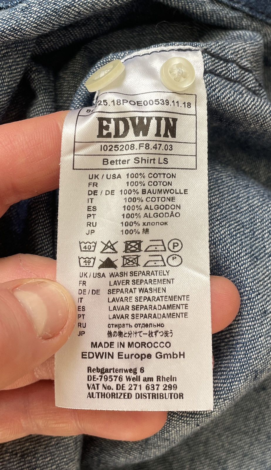 Edwin Edwin Better Denim Shirt Long Sleeve Japan Design Size US M / EU 48-50 / 2 - 8 Thumbnail