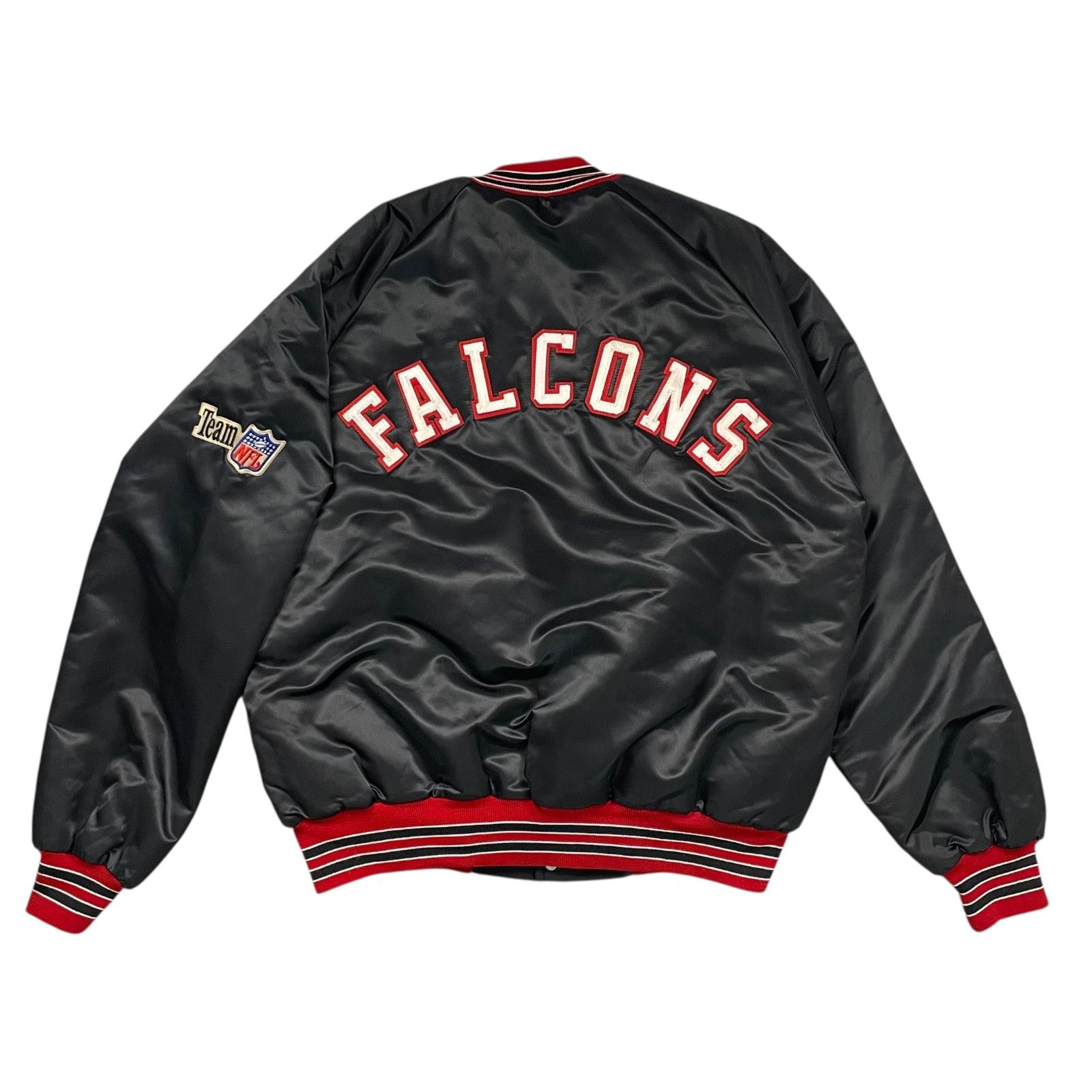 NFL VTG 90s ATLANTA FALCONS CHALK LINE SATIN JACKET SPELL OUT L Size US L / EU 52-54 / 3 - 1 Thumbnail