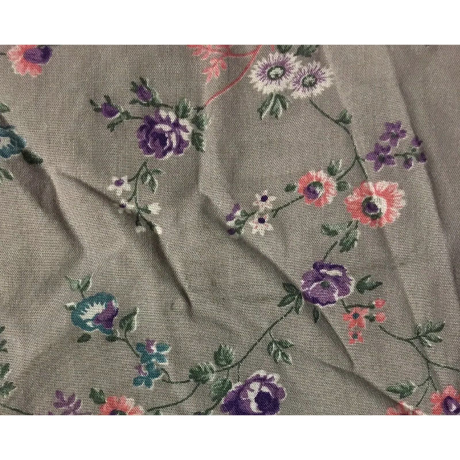 Folk VINTAGE Floral Prairie Dress 7 Purple Boho Lace Cottagecore Country Hippie Folk 70s Size M / US 6-8 / IT 42-44 - 4 Thumbnail