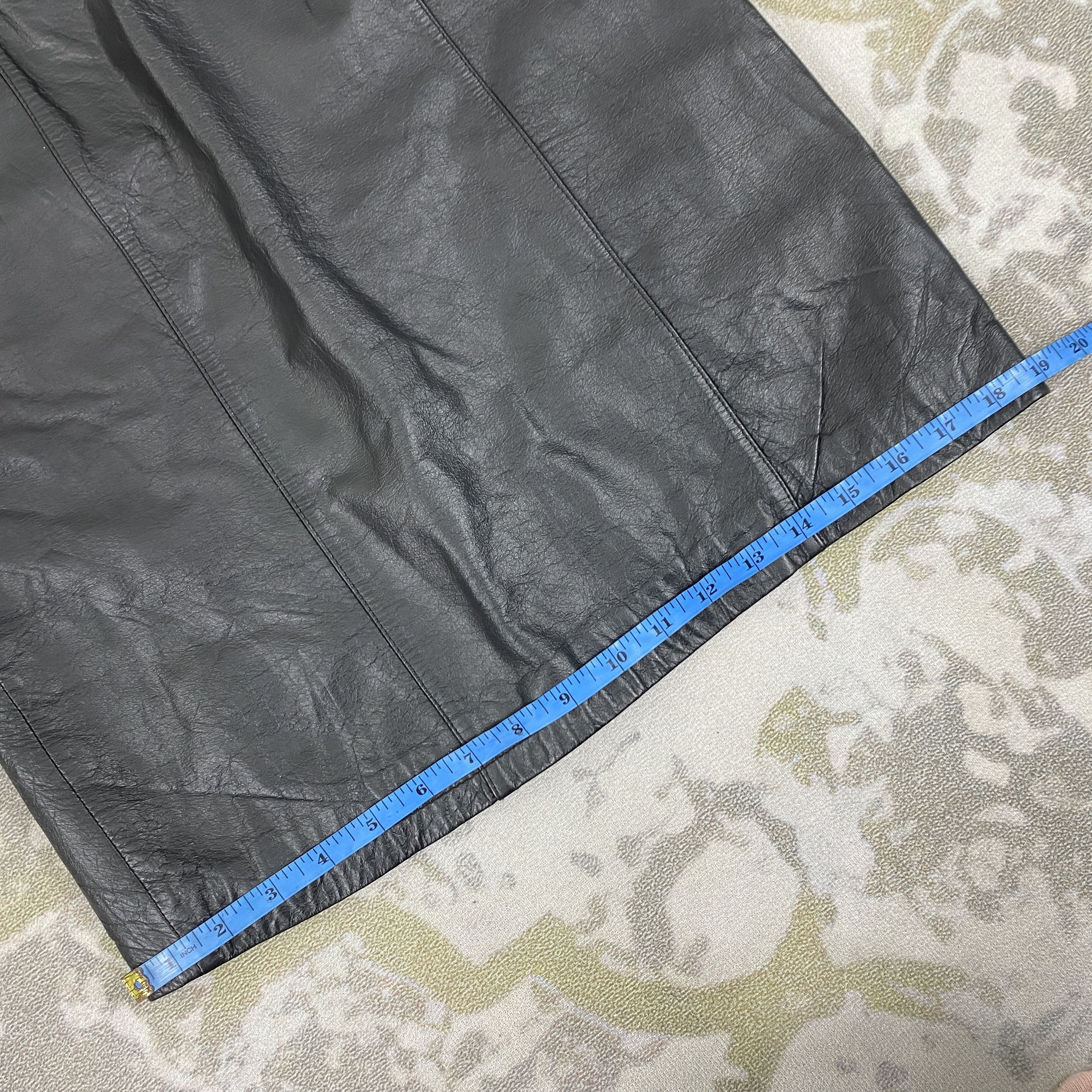 Leather Japanese Brand Black Leather Skirt Women- J417 Size 24" / US 00 / IT 34 - 5 Thumbnail
